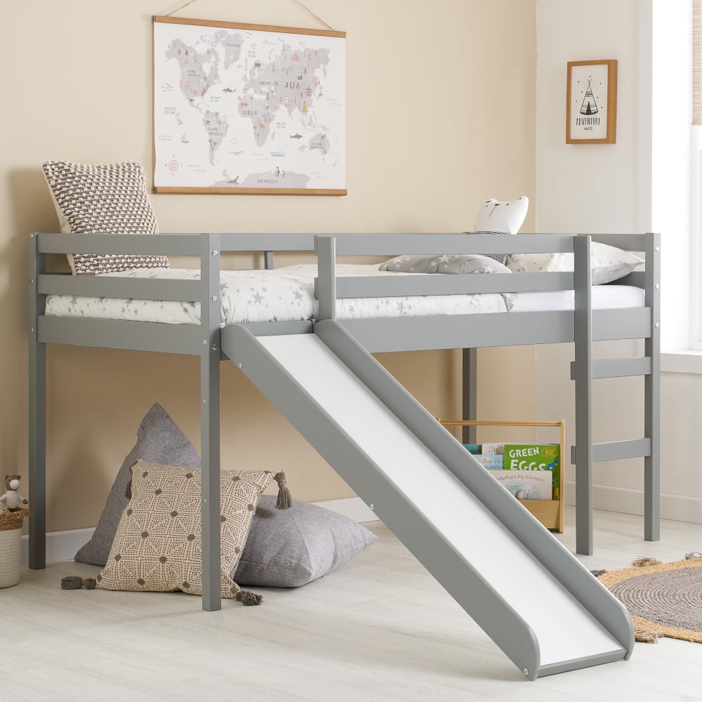 Frankie Grey Wooden Mid Sleeper Close-Up
